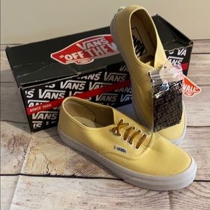 BRAND NEW VANS Yellow Authentic Slim Sz 5